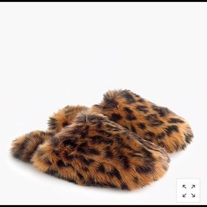 BRAND NEW J Crew Leopard Slippers
